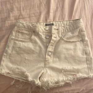 White target jean shorts